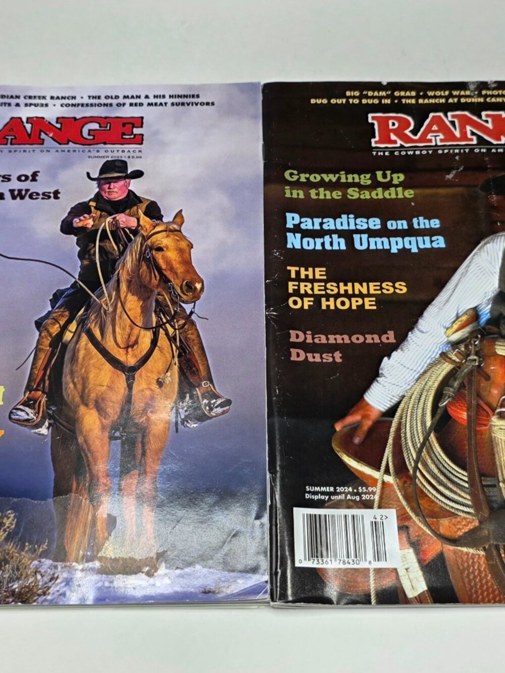 Two Range Magazines V32 #2 Summer2023 V33 #2 Summer2024 Cowboy American Outback